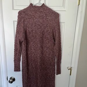 Mock neck sweater dress